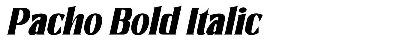 Pacho Bold Italic